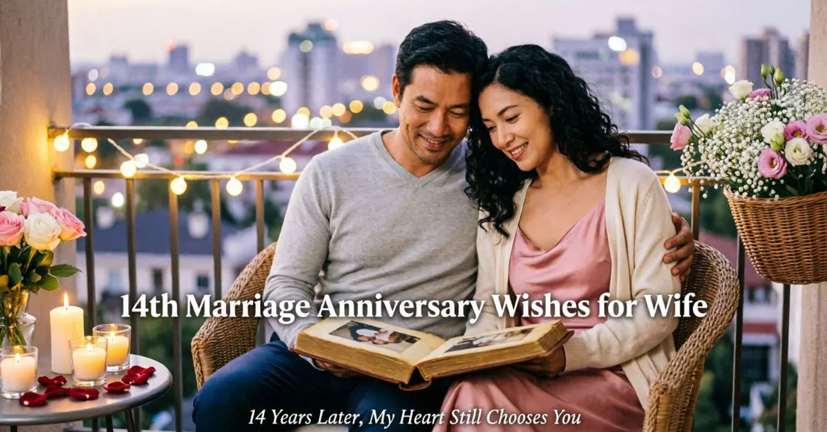 14th Marriage Anniversary Wishes for Wife