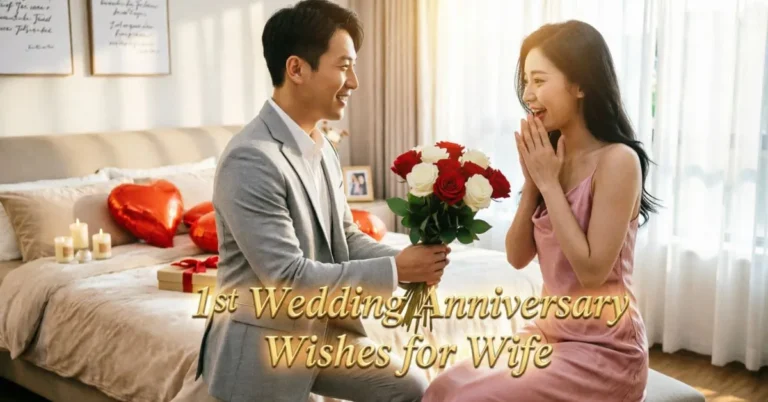 1st Wedding Anniversary Wishes for Wife