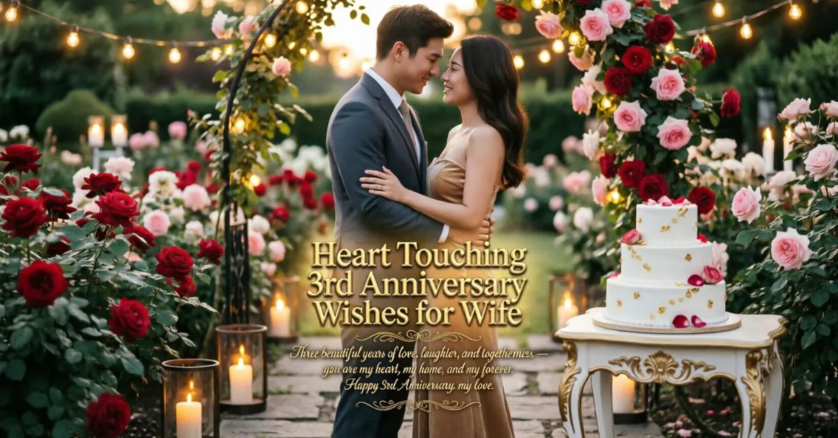 Heart Touching 3rd Anniversary Wishes for Wife